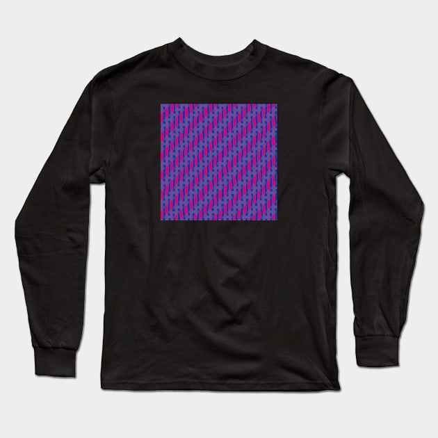 Bi Pride Thin Woven Strips Pattern Long Sleeve T-Shirt by VernenInk